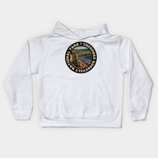 Theodore Roosevelt National Park circle Kids Hoodie